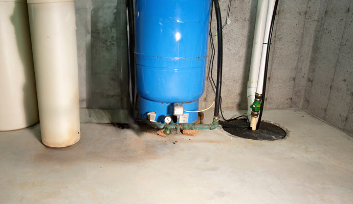 sump pump backup in basement