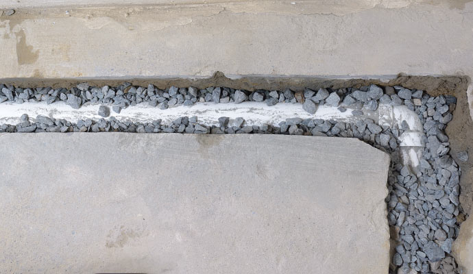 Basement drainage system demonstration