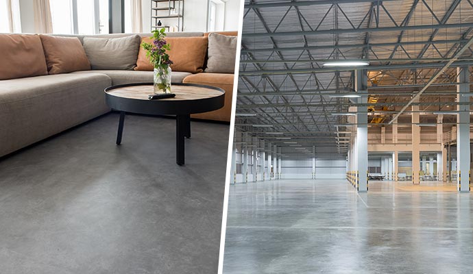 Collage of residential and commercial floor
