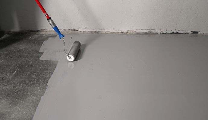 ThermalDry® insulation applying on floor