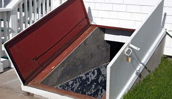 crawl space access open door