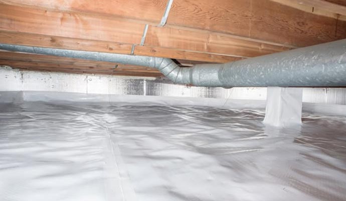 Crawl space conversion insulation