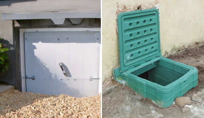 different types crawl space access door