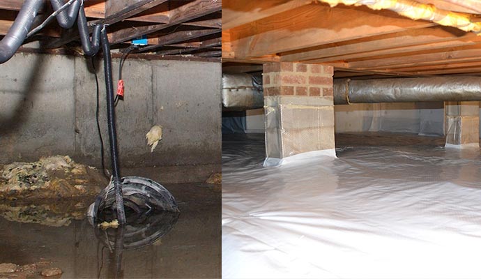 crawl space drainage repair