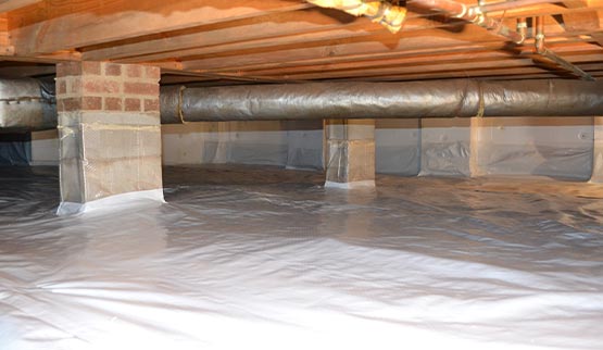 crawl space waterproofing vapor barirer