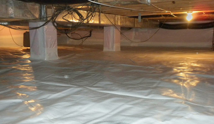 waterproofed crawl space in Greenfield