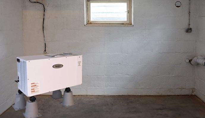 Dehumidifier in the basement