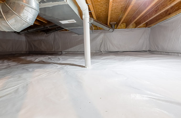 Neat and clean crawl space