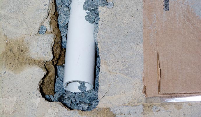 French drainage system in basement French drainage system in basement