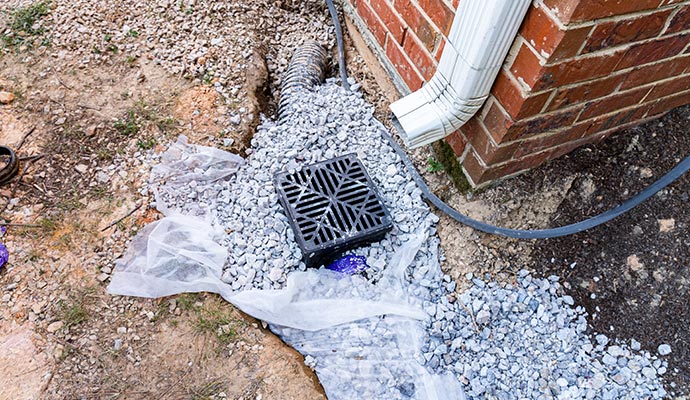 Installed downspout extension