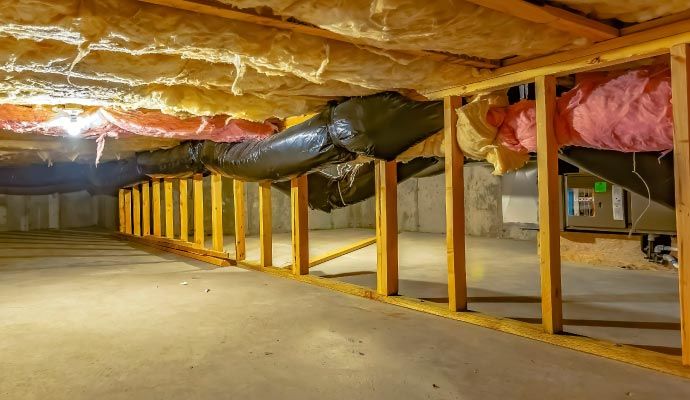 Insulated crawl space