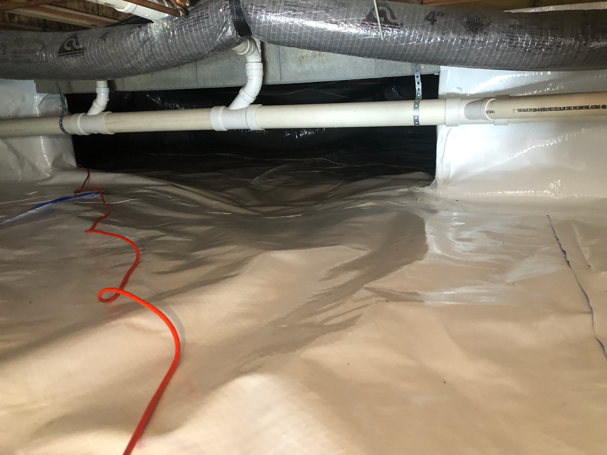 Crawl Space Drainage with Encapsulation