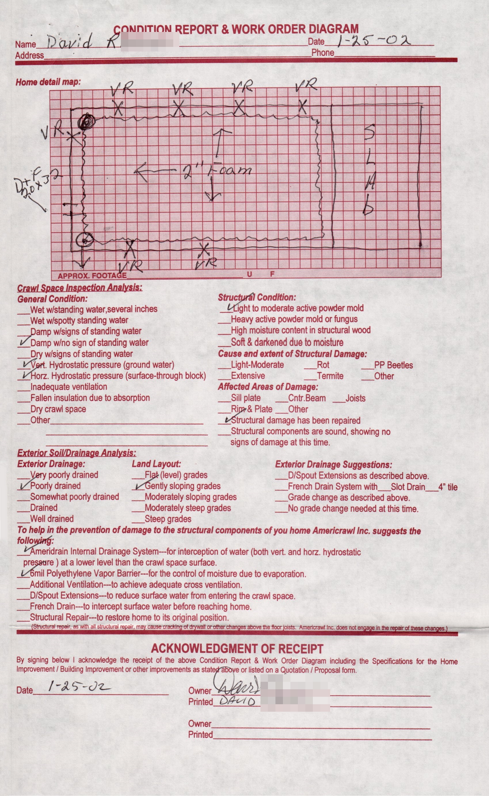 Crawlspace Drainage Installed