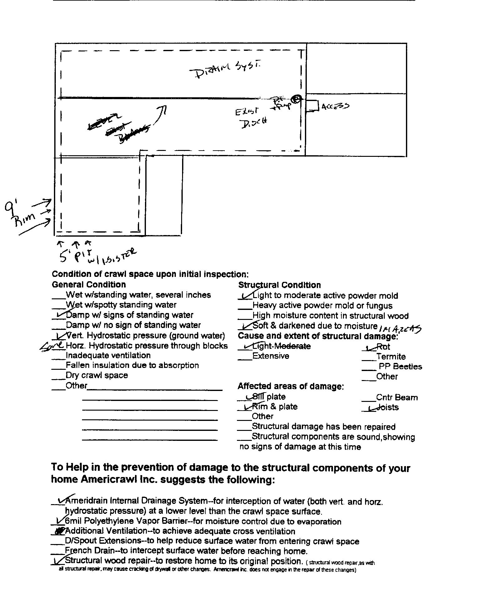 Crawl Space Drainage