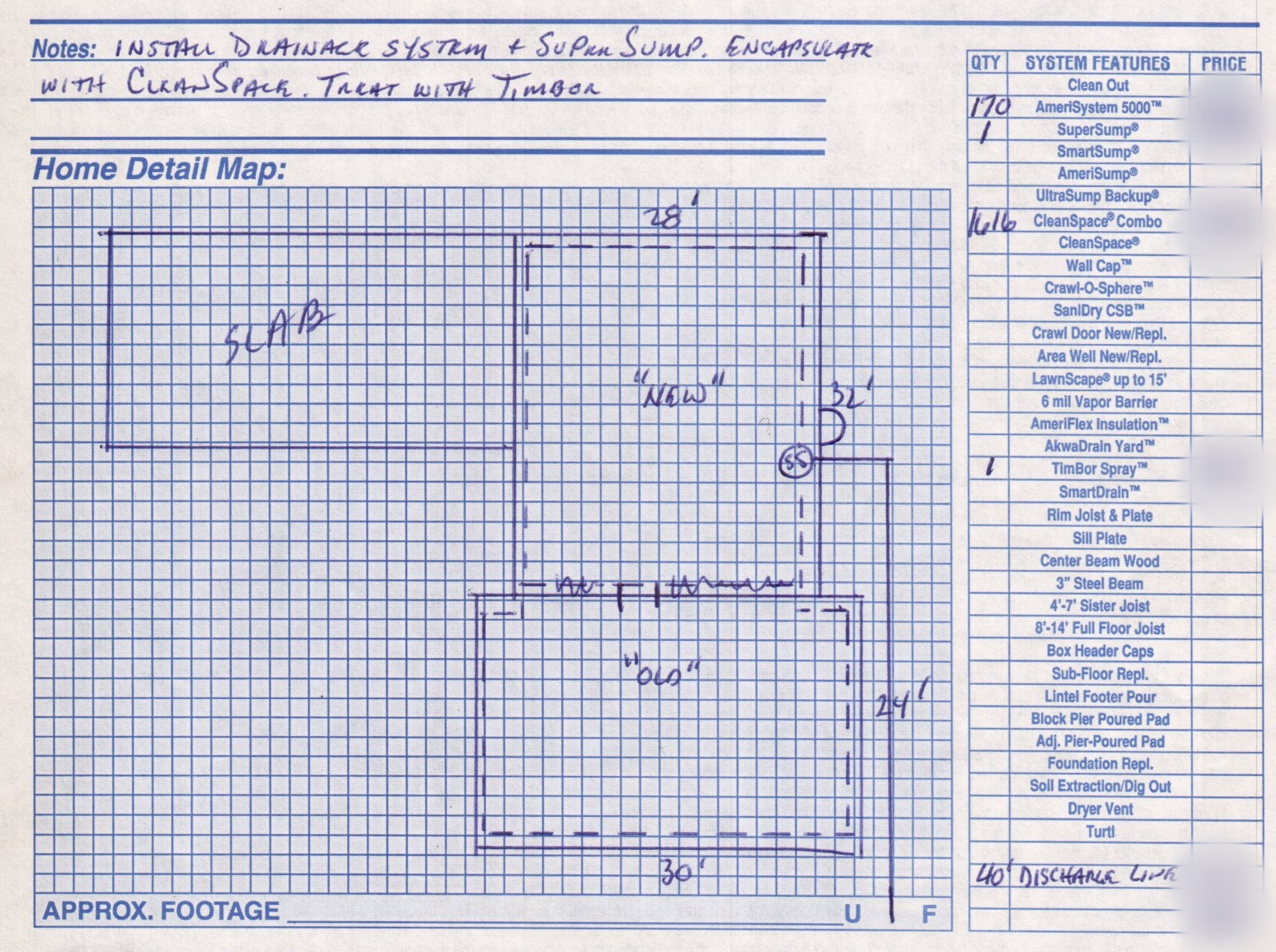 Crawl Space Drainage Encapsulaiton