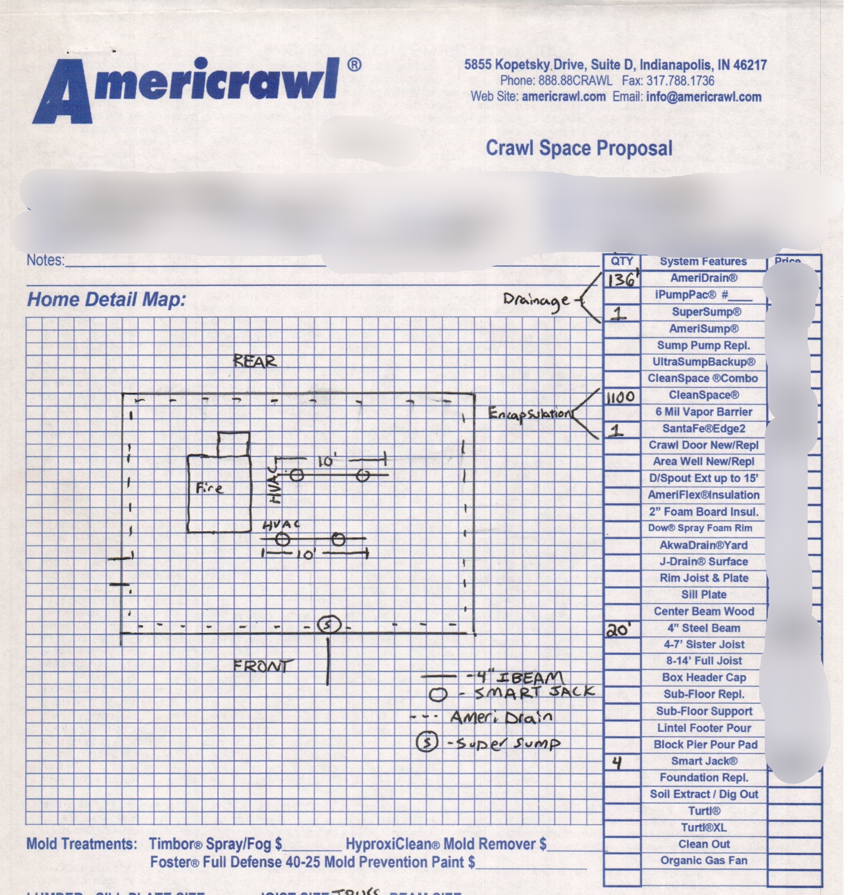 Crawl Space Drainage Encapsulaiton