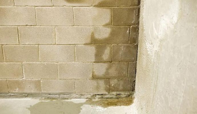 Leaking foundation wall