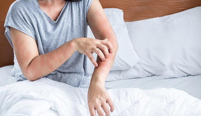 Person suffering from allergy