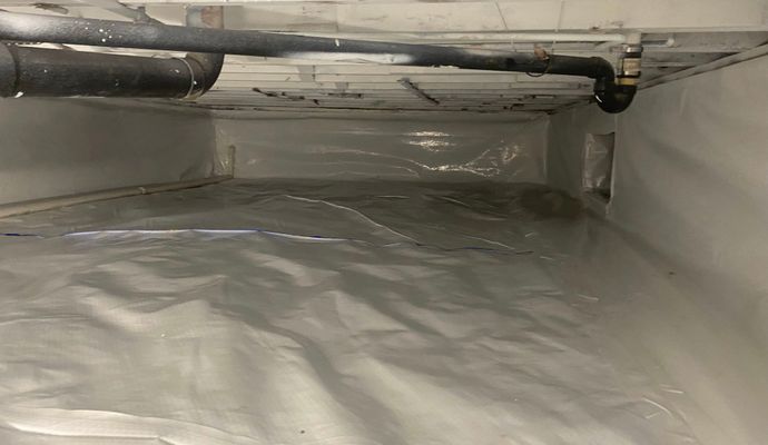 Newly encapsulated crawlspace