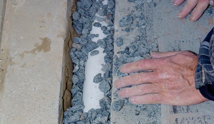 Drainage system installation service