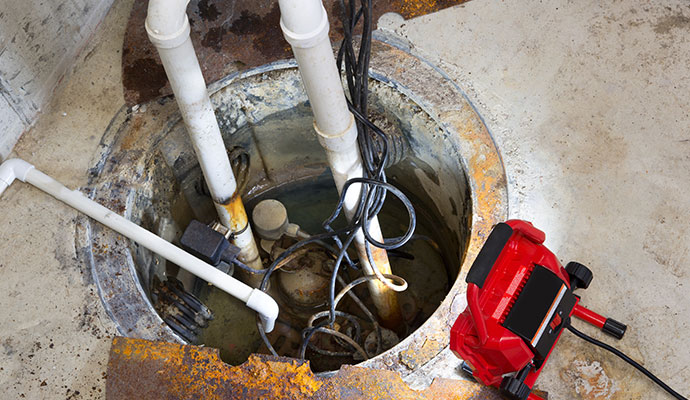 cleaning of the sump pump