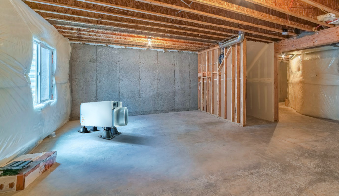Basement dehumidifier