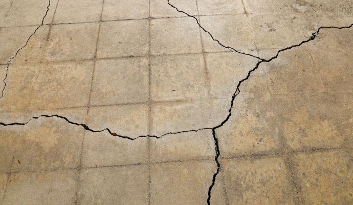 Concrete floor damage