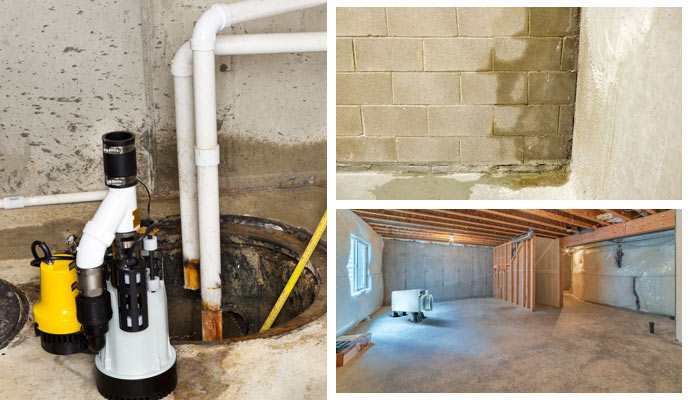 sump pump in basement