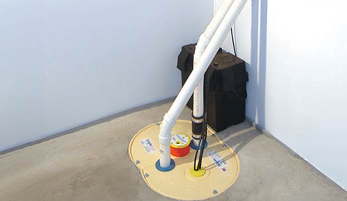 TripleSafe sump pump system with battery backup