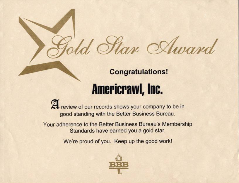 BBB Gold Star Award