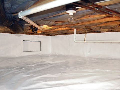The CleanSpace Encapsulation System for a wet crawl space in Indiana