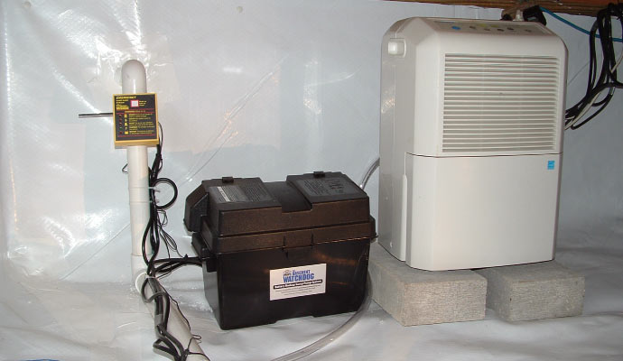 Moisture control system in the basement